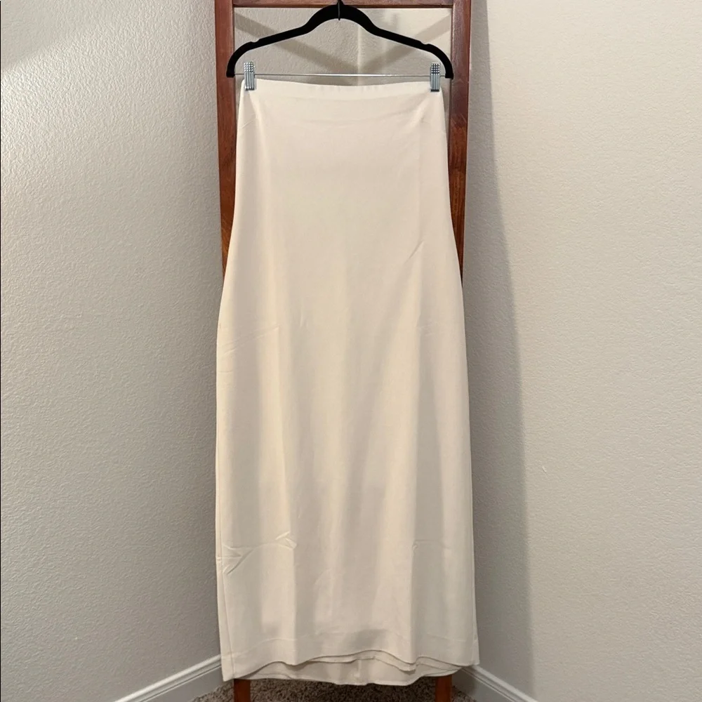 Reformation Nino Dress in Fior Di Latte Cream Strapless Midi Size 10 - Picture 2 of 9